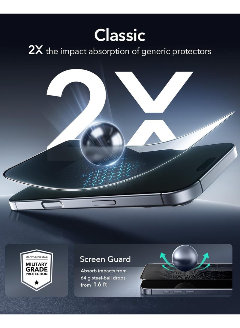 ESSAGER iPhone 17 Pro Max Privacy Screen Protector, High Definition, 9h Hardness, Military-Grade Tempered Glass, Scratch-Resistant and Durable, Easy Installation Tool, Perfectly Supports Face Id. - Image 4